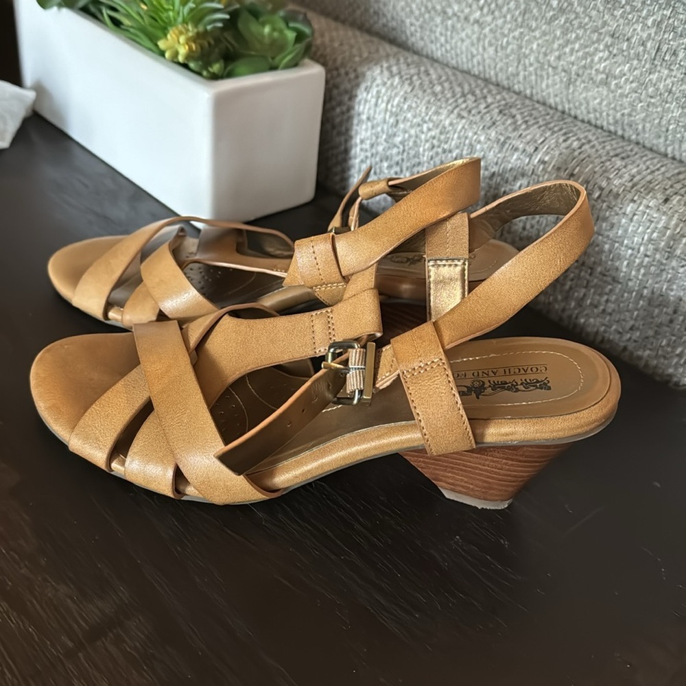 Coach Leather Strappy Heels